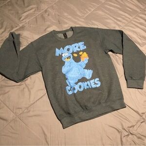 Gray Cookie Monster Sweater NEW
